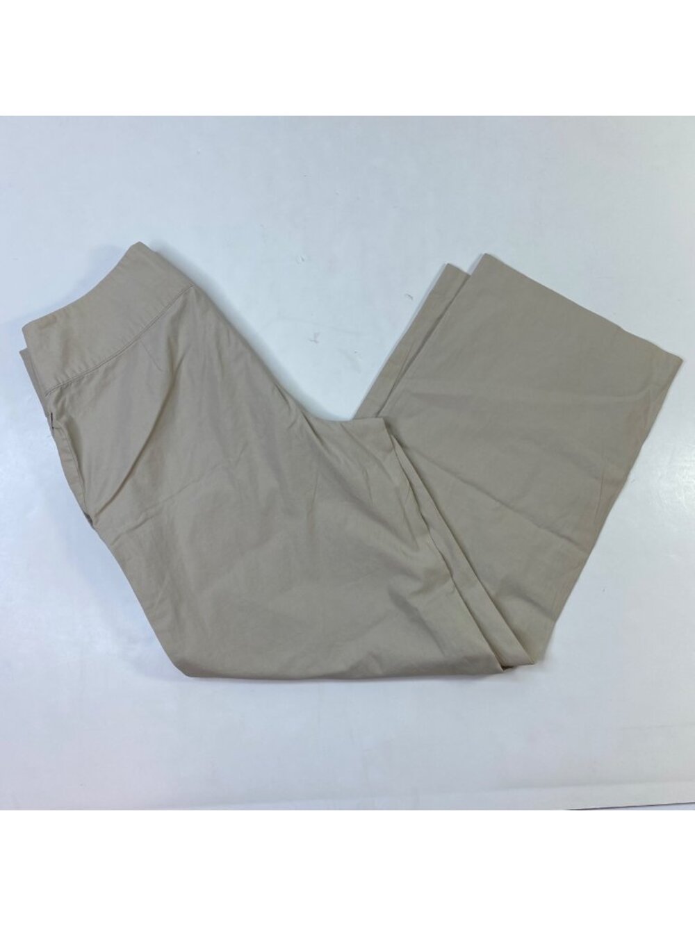 Armani Exchange Women's Pants Size 2 Beige Double Hook Zipper Closure